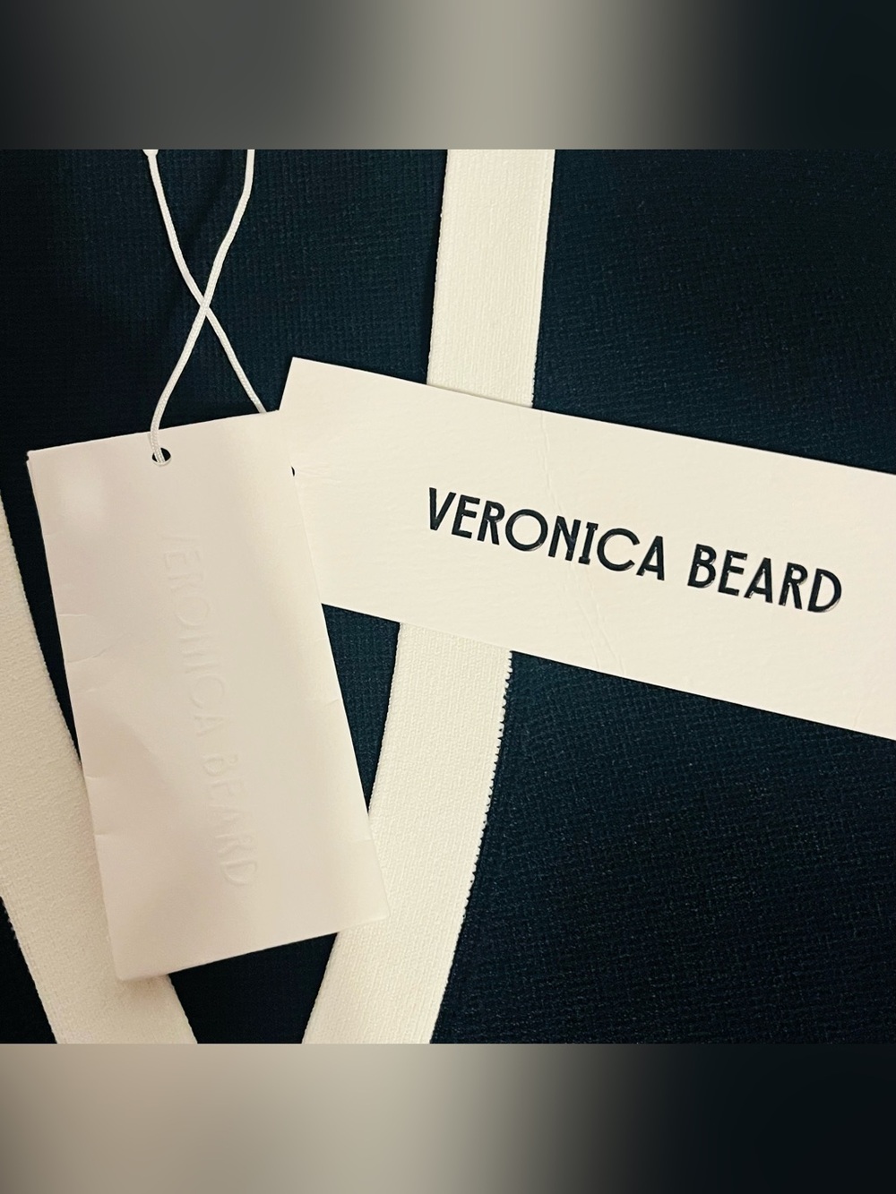 NWT Veronica Beard Navy and White V-Neck Button Cardigan S - Picture 3 of 15